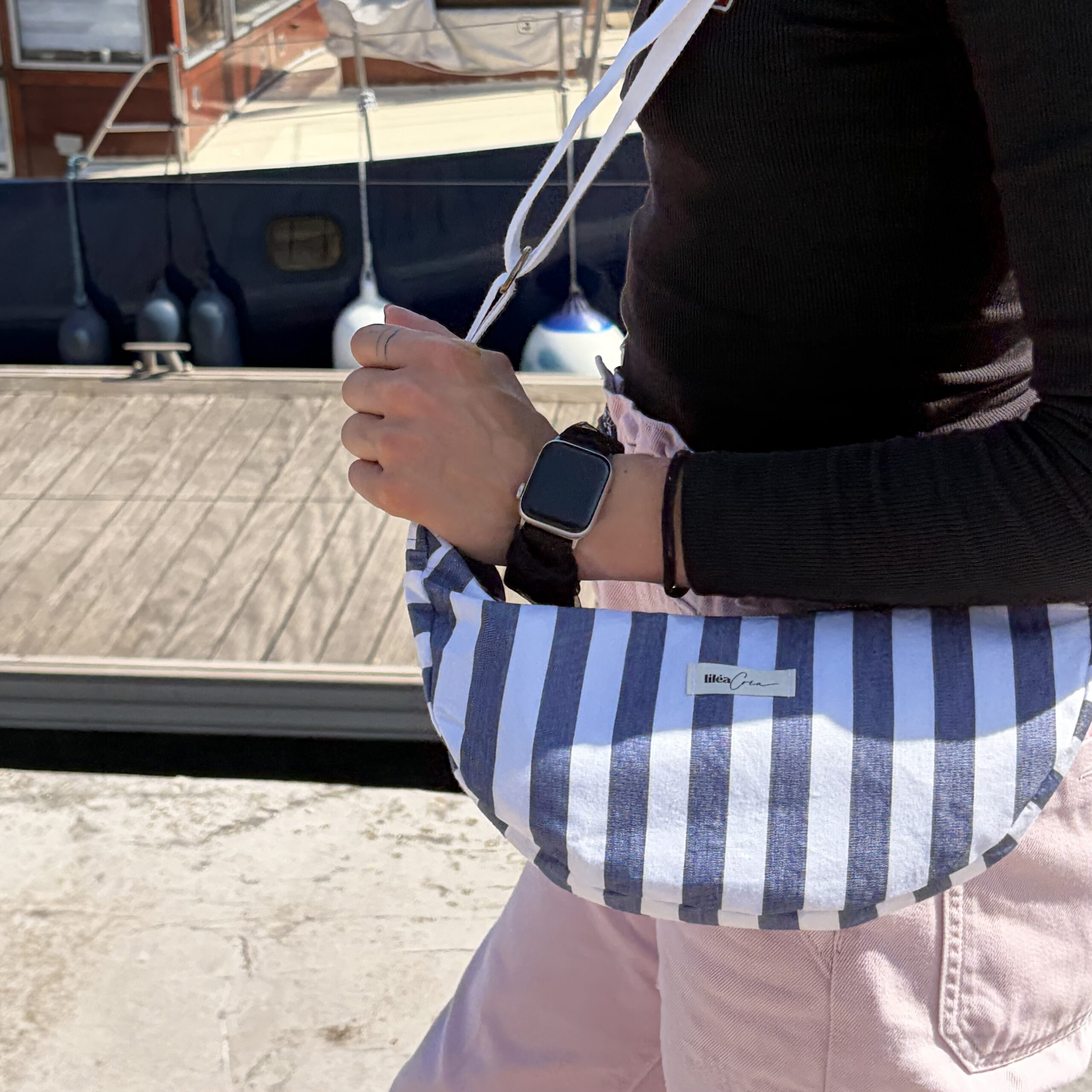 sac marcelle modele marin 4 sac demi lune marcelle modèle marin porté