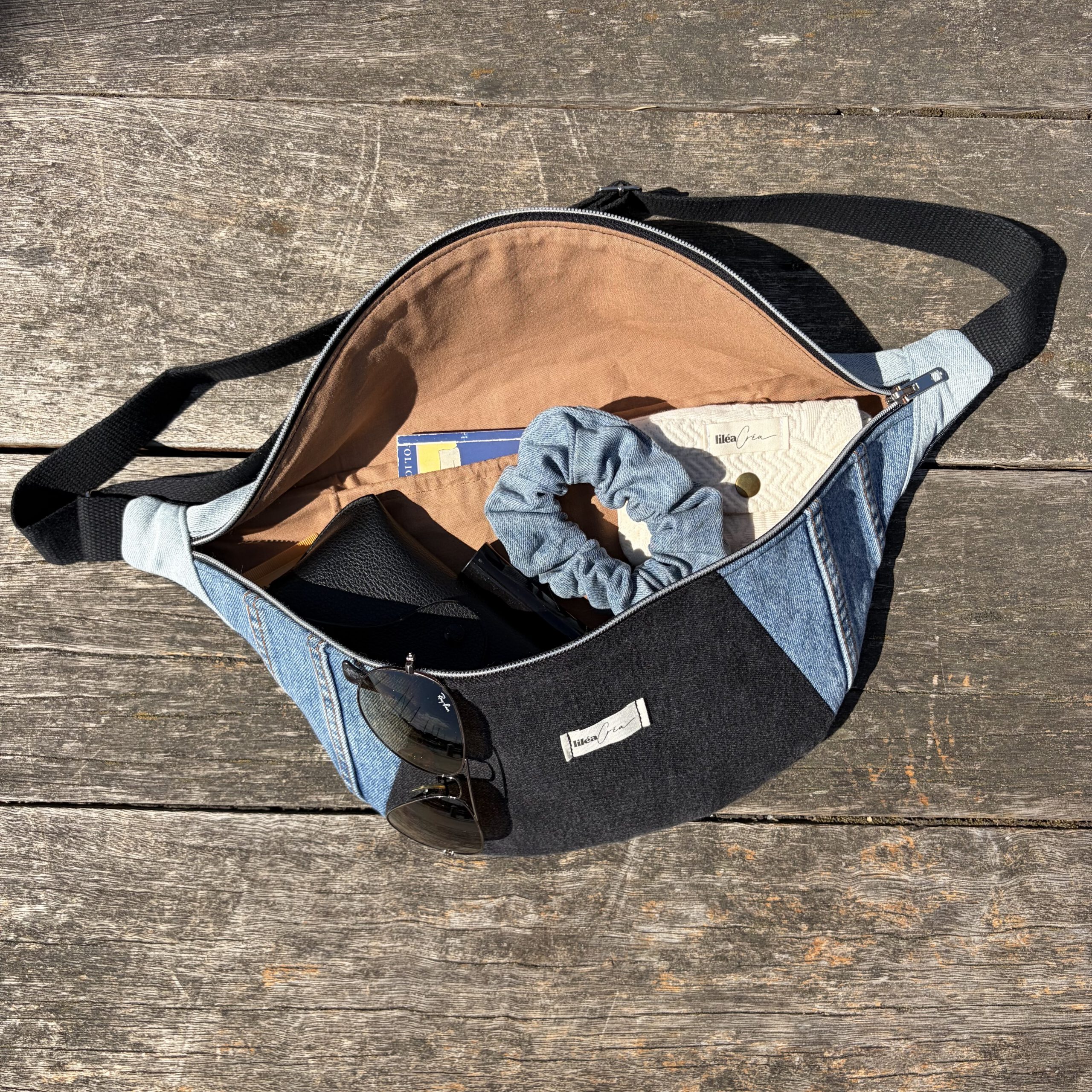 sac banane isabelle modele jean 5 sac banane isabelle modèle mix and jean vue intérieur