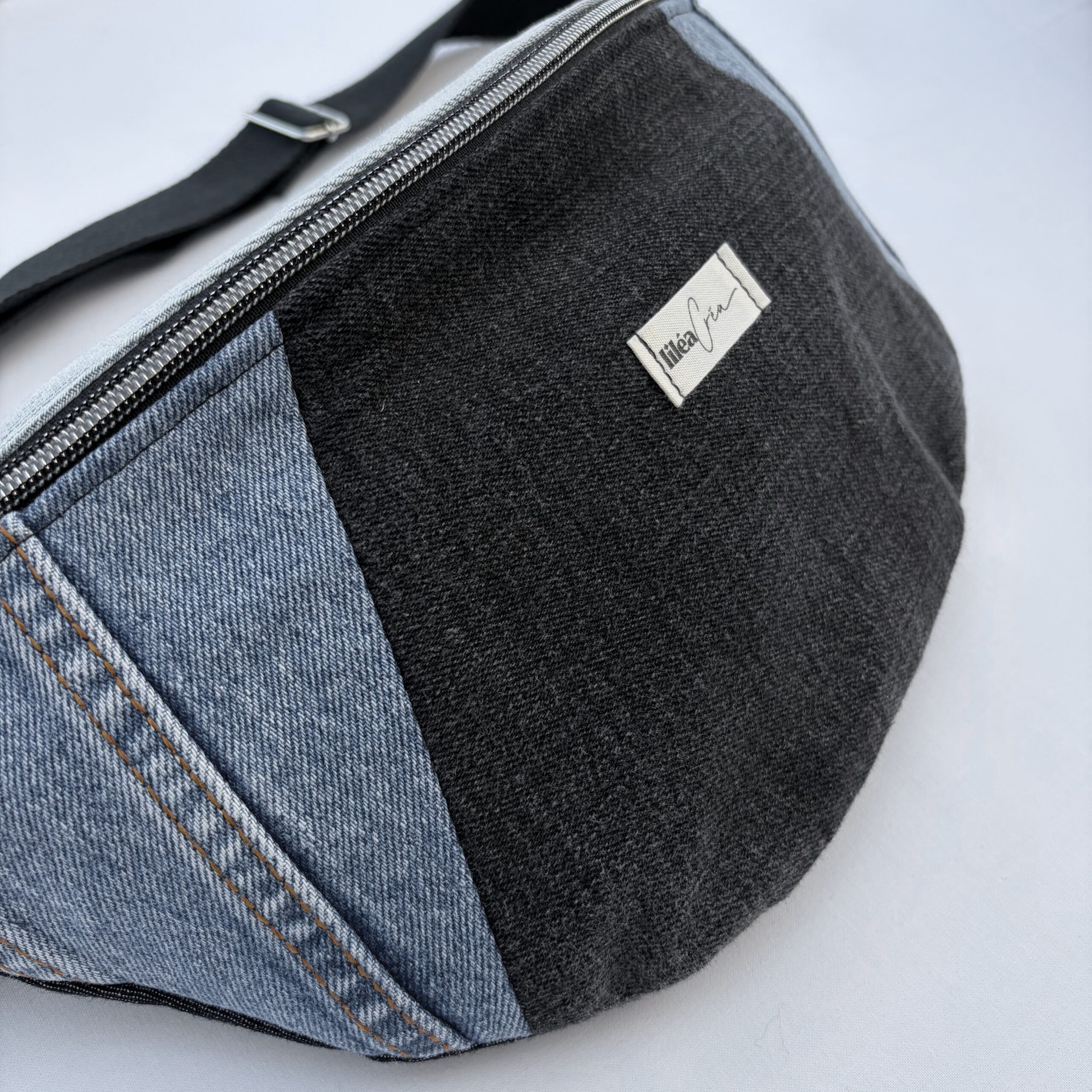 sac banane isabelle modele jean 7 sac banane isabelle modèle mix and jean vue détails tissus
